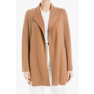 Max Studio London Trapunto Scuba Knit Topper Camel- size L